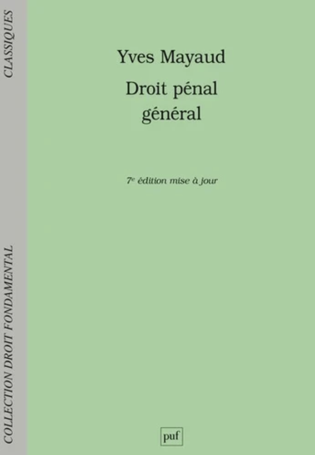 Couverture de l'ouvrage Droit pénal général (7e édition actualisée)