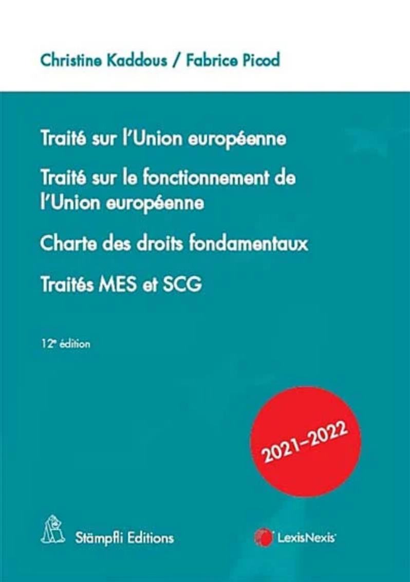 Couverture de l'ouvrage Traité sur l'Union européenne - 12e édition